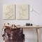 Stupell Industries Earthtone Sitting Rabbits Sketch 2 pc Canvas Wall Art Set Design by June Erica Vess